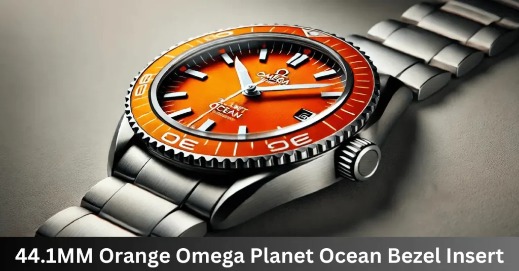 44.1mm orange omega planet ocean bezel insert